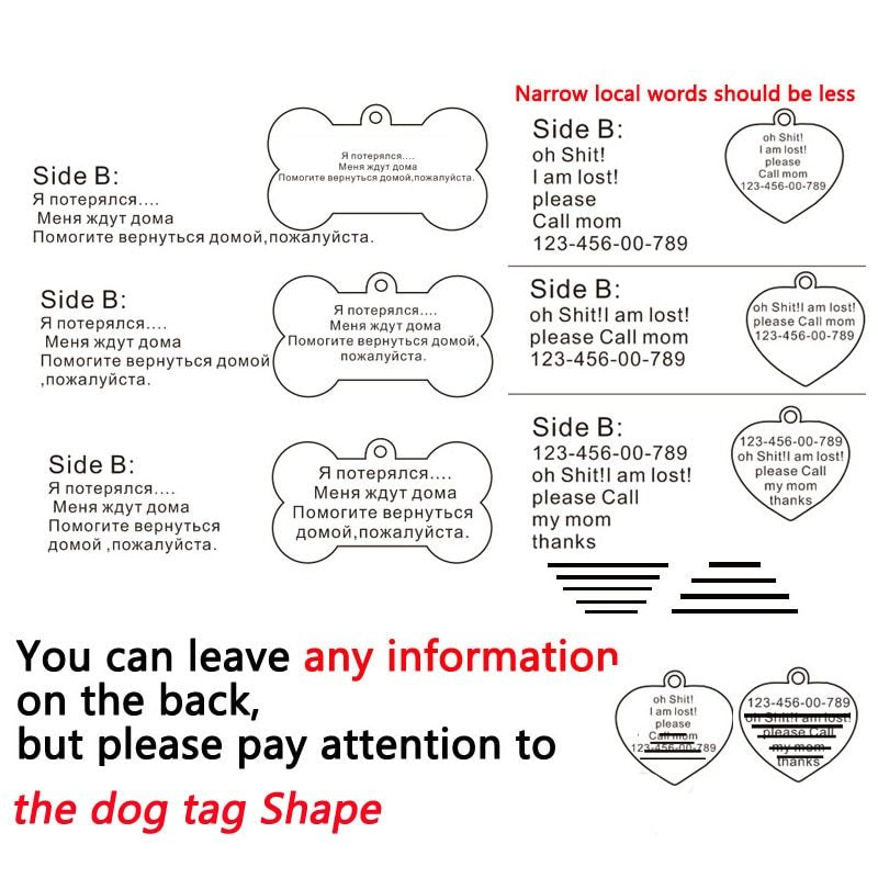 Pet ID Tags | Stainless Steel Pet ID Tags | Luxetique Art