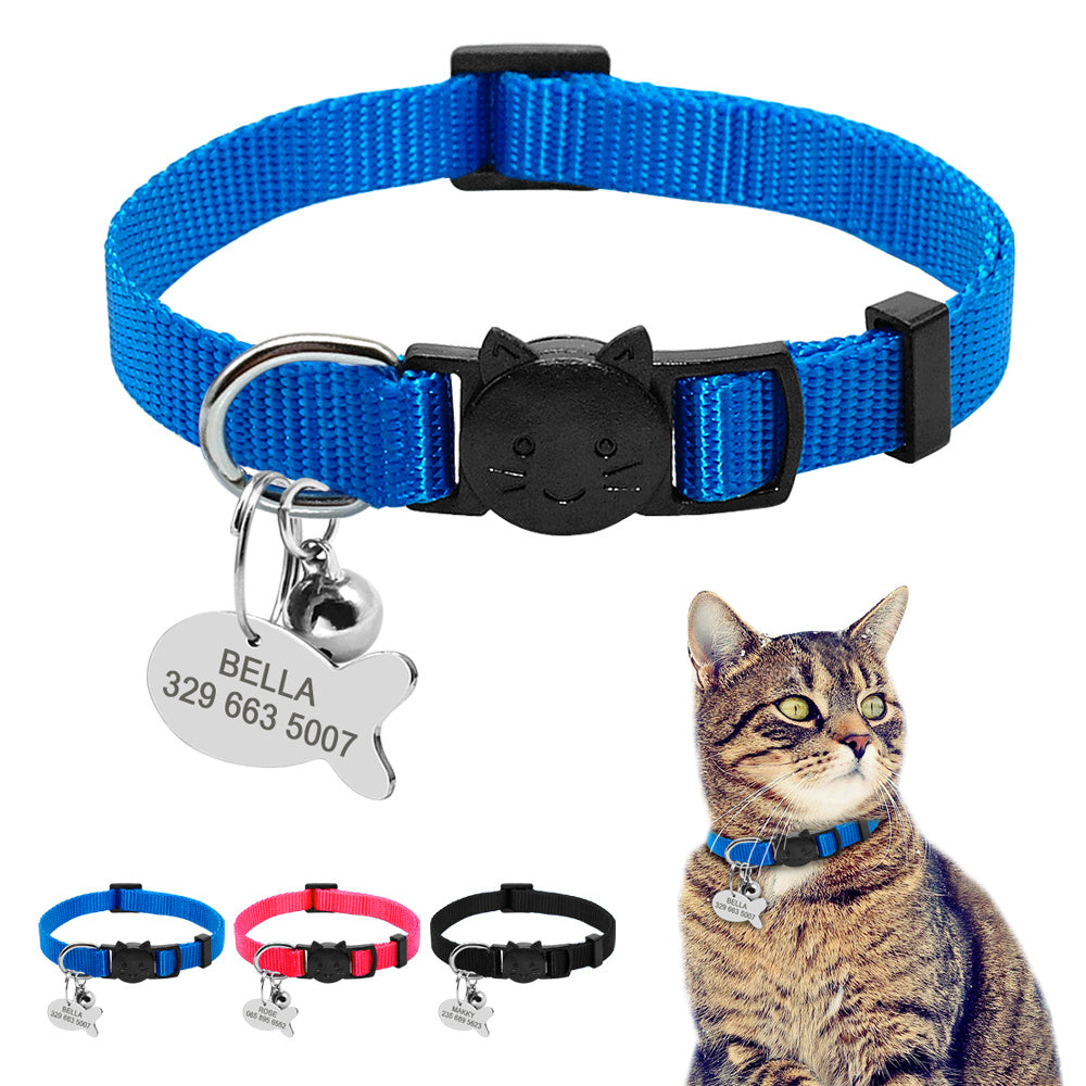 Personalised Cat Collar | Cat Collar ID Tag Set | Luxetique Art