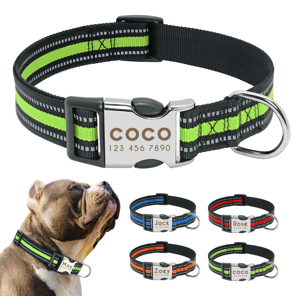 Reflective Dog Collars | Reflective Dog Tag | Luxetique Art